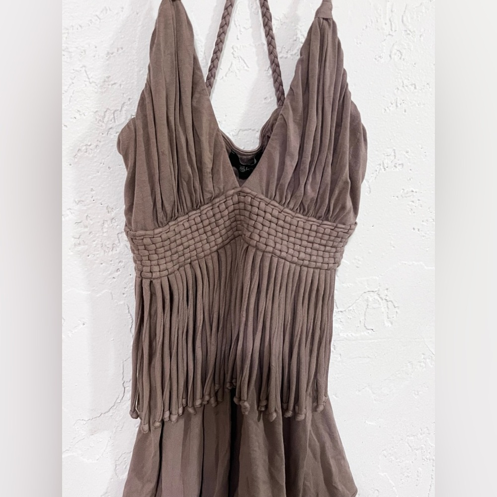 Women’s SKY top size Medium Brown Fringe